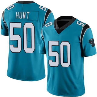 Robert Hunt Carolina Panthers Men's Limited Alternate Vapor Untouchable Nike Jersey - Blue