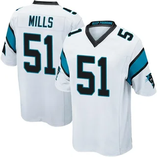Sam Mills Carolina Panthers Men's Game Nike Jersey - White