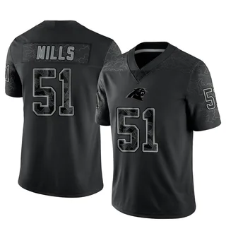 Sam Mills Carolina Panthers Youth Limited Reflective Nike Jersey - Black