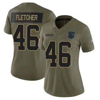 Thomas Fletcher Carolina Panthers Women's Limited 2025 Salute to Service Nike Jersey - Olive