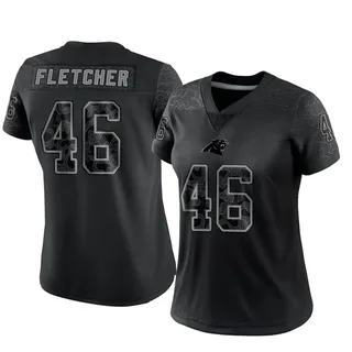 Thomas Fletcher Carolina Panthers Women's Limited Reflective Nike Jersey - Black