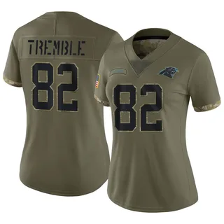 Tommy Tremble Carolina Panthers Women's Limited 2022 Salute To Service Nike Jersey - Olive