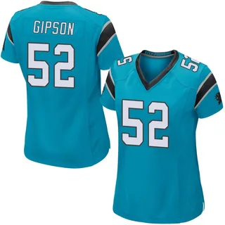 Trevis Gipson Carolina Panthers Women's Game Alternate Nike Jersey - Blue