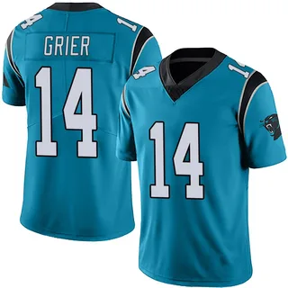 Will Grier Carolina Panthers Men's Limited Alternate Vapor Untouchable Nike Jersey - Blue