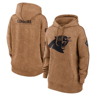 Women's Carolina Panthers Brown 2023 Salute to Service Pullover Hoodie