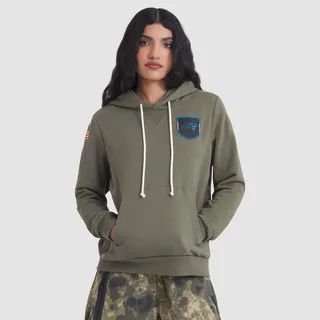 Women's Carolina Panthers Olive 2025 Salute to Service Sideline Hoodie