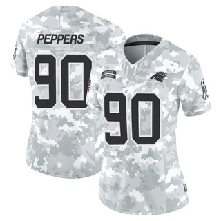 Women's Julius Peppers Carolina Panthers Women's Limited Arctic Camo 2024 Salute to Service Nike Jersey