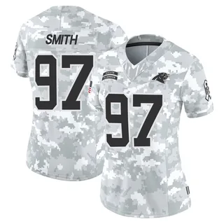 Women's T.J. Smith Carolina Panthers Women's Limited Arctic Camo 2024 Salute to Service Nike Jersey