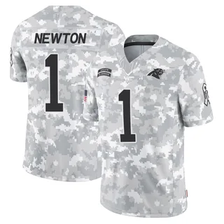 Youth Cam Newton Carolina Panthers Youth Limited Arctic Camo 2024 Salute to Service Nike Jersey